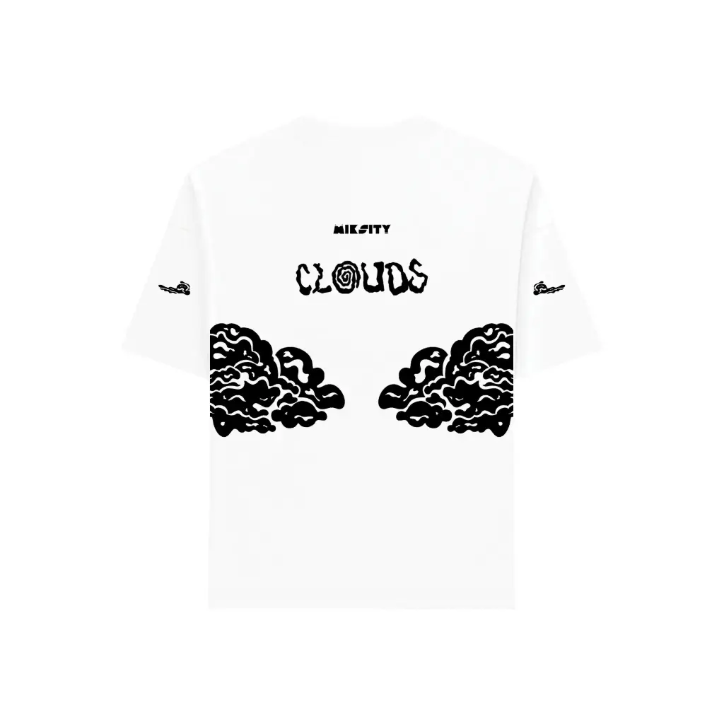 T-shirt CLOUDS white